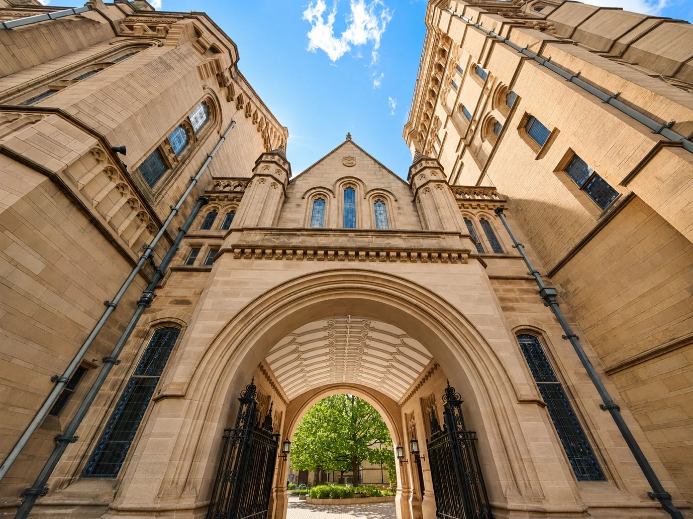 英国大学校园拱门